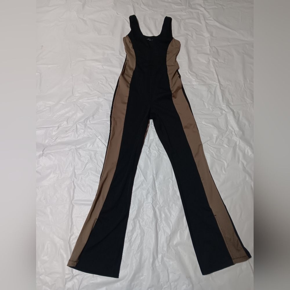 Sincerely Jules Active Stylish Black and Taupe Women's Jumpsuit Size S